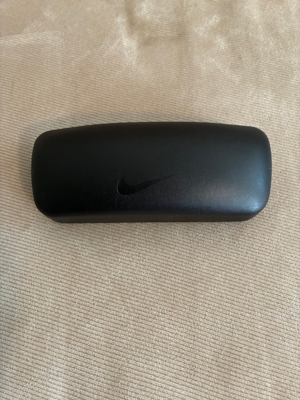Nike Faux Leather Black Clamshell Glasses Case